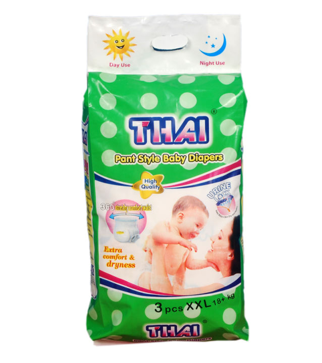 Thai Pant Style Baby Diaper XXL (18+ kg) –3pcs